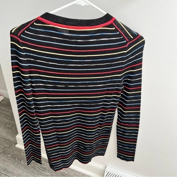 White+Warren Striped Crew Neck Top, Size: S - Picture 5 of 5
